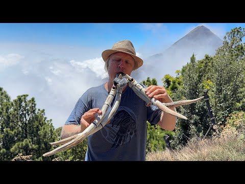 Enchanting Antler Flute Music at Volcán de Fuego | Rootflute