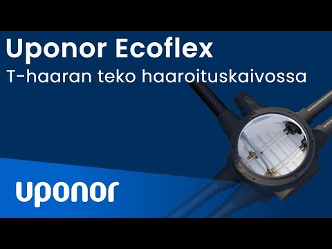 Uponor Ecoflex T-haaran teko haaroituskaivossa}