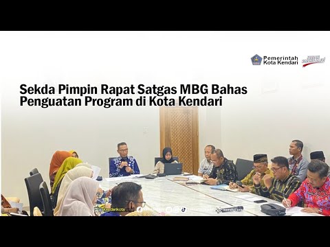 Sekda Pimpin Rapat Satgas MBG Bahas Penguatan Program di Kota Kendari