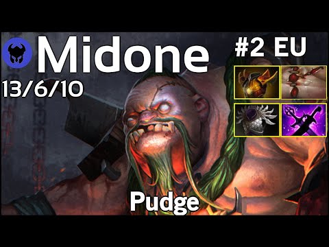 Midone [Secret] plays Pudge!!! Dota 2 7.21