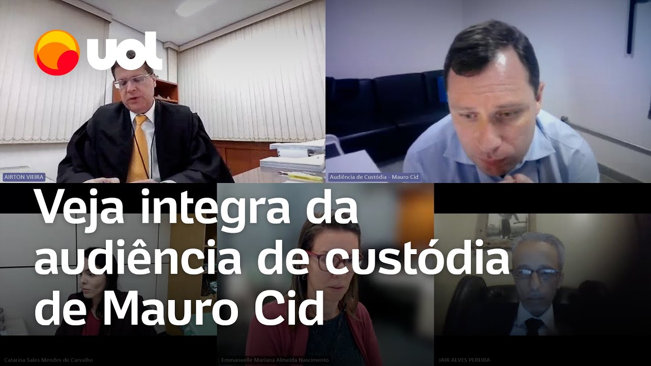 Mauro CId: Assista à íntegra da audiência de custódia ex-ajudante de ordens do Bolsonaro