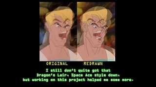 Space Ace &quot;Far Out&quot; scene redrawn and added light / shadows Don Bluth (JiM SWEET)