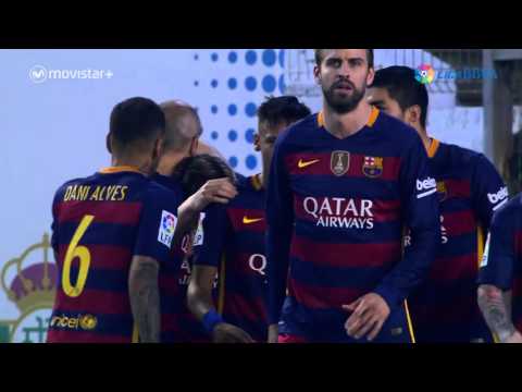 Gol de Rakitic (0-1) tras un grave error de Adán y Pezzella