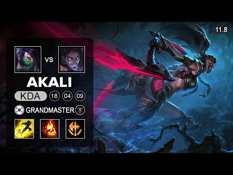 Akali Mid vs Sylas - KR Grandmaster Patch 11.8
