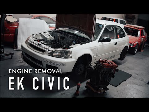 Rebuilding Muoi's B16B for Vtec Club Part 1: Removing The EK's B16B - RS Future Vlog #1