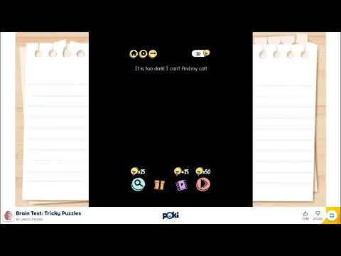Brain Test Level-36 | Tricky Puzzle | It's too dark ! I can't find my cat #braintest #braingame