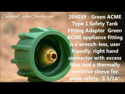 204039 - Green   Acme Type 1 Safety Tank Fitting Connector