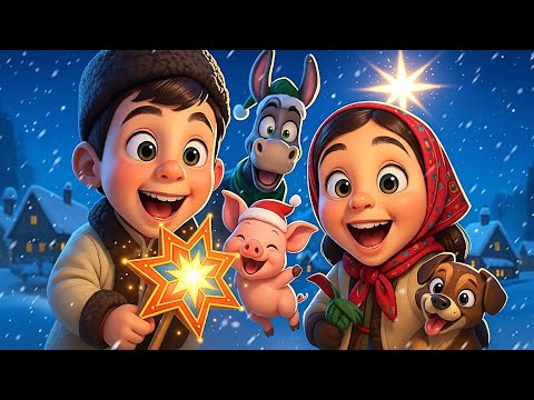 Iată Vin Colindători,  Florile Dalbe 🌟🎄Colinde de iarnă și serbare Crăciun pentru copii 👧| Cip-Cirip