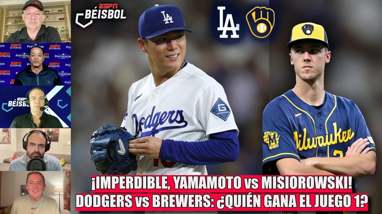 PARA VERLO CON PALOMITAS el JUEGO 1 entre BREWERS y DODGERS. YAMAMOTO vs MISIOROWSKI | ESPN Beisbol
