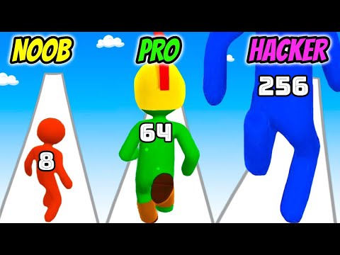 Giant Rush Colors 3D - NOOB vs PRO vs HACKER