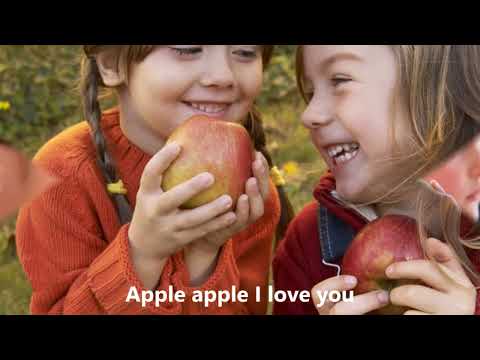 Simple English Song  "Apple Round Apple Red" Tinnie Lilies