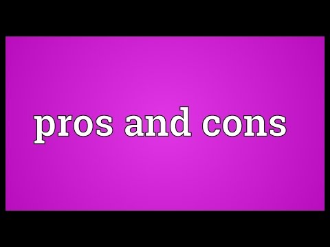 Pros and cons Meaning