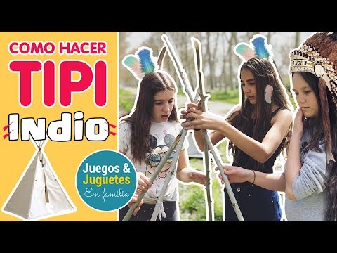 COMO HACER un TIPI de los INDIOS FÁCIL con niños // Los Familukis