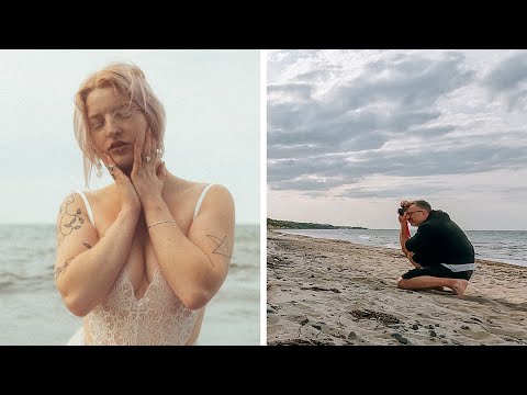 Relaxed photo shooting on the beach.