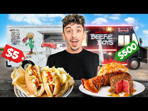 Eating At ONLY Cheap VS Expensive Food Trucks!