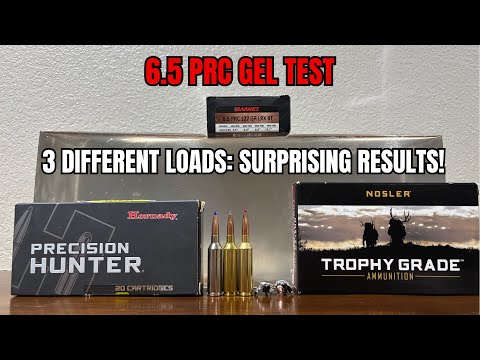 6.5 Creedmoor 120gr CX Hornady Outfitter Ballistics Gel Ammo Test