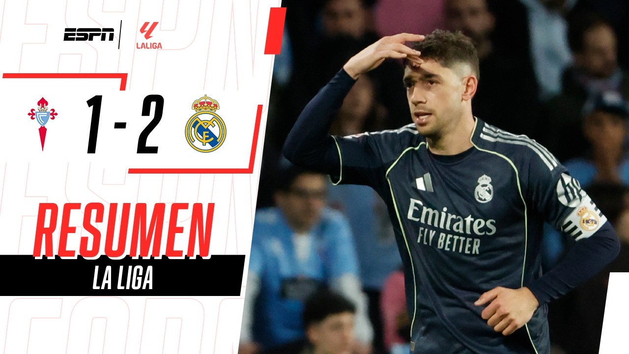 CON UN GOL AGÓNICO DE VALVERDE, MADRID GANÓ Y QUEDA A UN PUNTO DE BARSA | Celta 1-2 Madrid | RESUMEN