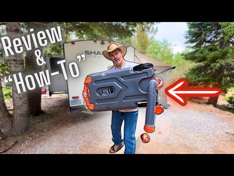 RV Tote Tank Unboxing & Review -Camco Rhino 21-Gallon Portable Camper RV Tote Tank