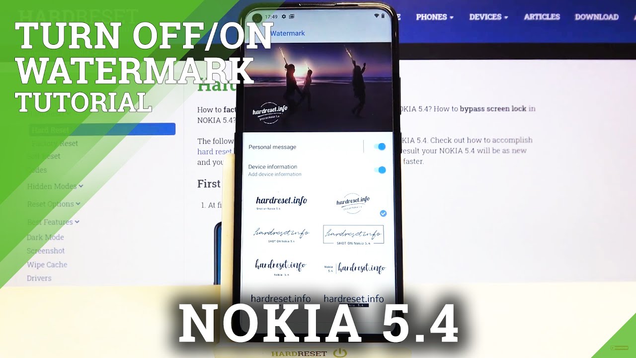 Nokia 5.4 - How to Customize Camera Watermark