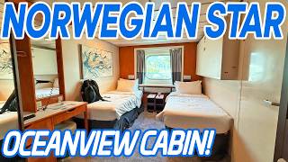 Inside an Oceanview Cabin on Norwegian Star | Full Room Tour