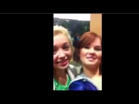 Debby Ryan and the Jessie cast Having fun on Set