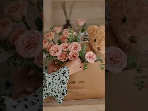 Waterproof Kraft Paper Flower Bags Surprise Rose Gift Box DIY Material Kit