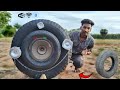 Tyre Speaker making || Recycle Old Tyre Into Giant Bluetooth speaker..🤯 Sathish
