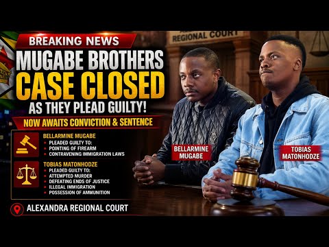 Bellarmine and Tobias Mugabe in a South African courtroom.