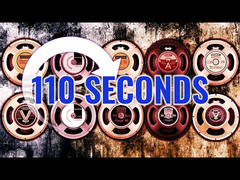 10 Celestion speakers in 110 seconds