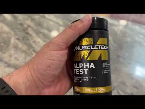 Testosterone Booster for Men   MuscleTech AlphaTest   Tribulus Terrestris & Boron Supplement Review