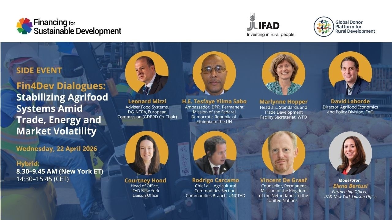 Fin4Dev Side Event: Stabilizing Agrifood Systems Amid Trade, Energy and Market Volatility