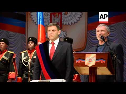 Rebel leader in Donetsk inaugurated following Sunday poll
