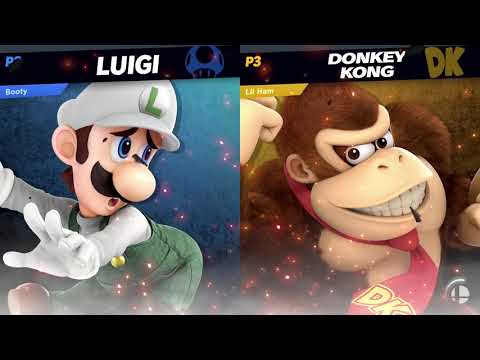 Smash Ultimate (Lan1002) - Luigi Robin(Booty) vs Bayonetta Wolf Donkey Kong(Lil Ham)