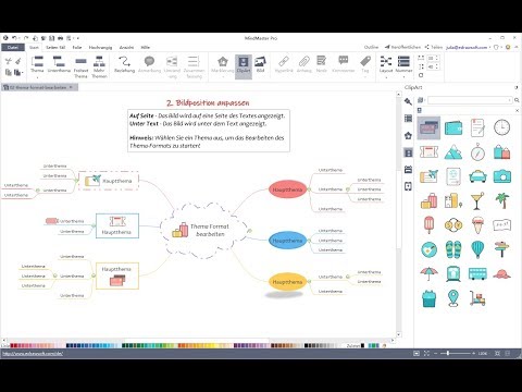 MindMaster Tutorial - Bildposition im Thema anpassen