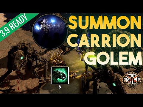 [3.9] Summon Carrion Golem Build - Necromancer Witch - Metamorph - Path of Exile 3.9