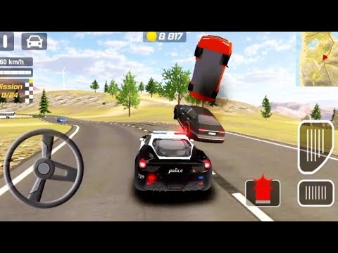🌺Police Chase criminal cars 🌻police car simulator - #game #automobile #viral #viralGemar
