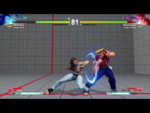 SFV - Ranked Match - FT1 NZA-Dem (Laura) vs Phantomkal (Guile)