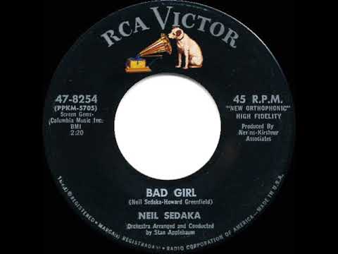 1963 HITS ARCHIVE: Bad Girl - Neil Sedaka