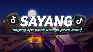 Download lagu DJ SAYANG - NDX AKA BY MASFIR ASYIK MENGKANE mp3