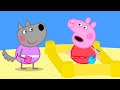 Peppa Pig Make Sandcastles At The Beach Peppa Pig Official Channel Family Kids Cartoons