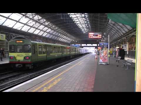 Irish Rail 8100 EMU 8135 + 8140 + 8112 departs Dublin Pearse