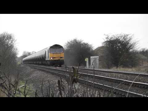 A DB Class 60 hauling oil tanks
