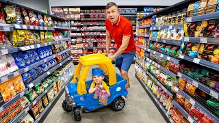 Alışveriş Macerası! 🛍️ Alex ve Babası Makarna İçin En İyi Malzemeleri Bulmaya Ça