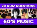 1960s Music Quiz | 60s Music Trivia | 60s Music Quiz Questions
