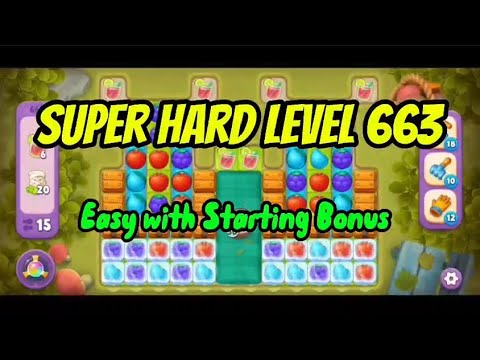 Super Hard Level Puzzle 663 No Boosters 💫 Match-3 Game Gardenscapes #games #gameplay #gaming