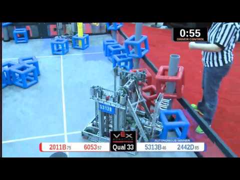 2015 VRC Engr Q33 - 2011B 6053 vs 5313B 2442D - 52 to 60 - VEX Worlds 2015 - Engineering Division
