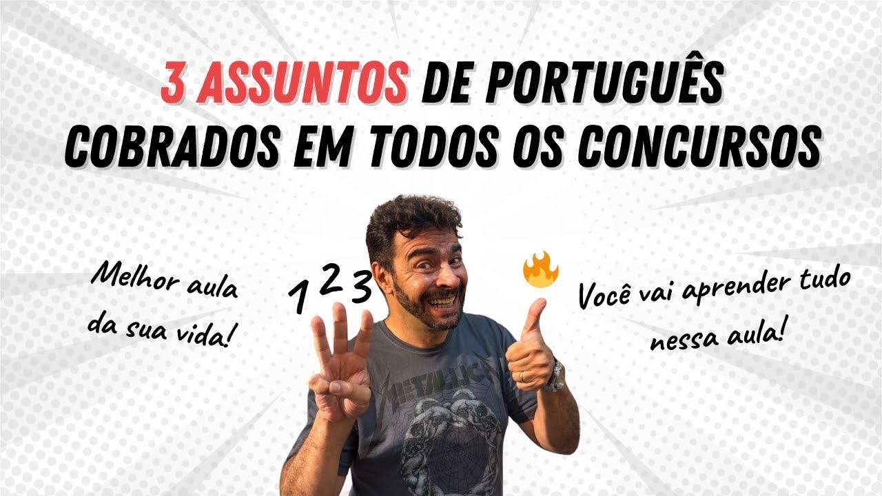 Garanta nesse vídeo várias questões de Português no seu concurso público...