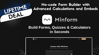 Minform Lifetime Deal - AI-Powered Form, Quiz & Calculator Builder