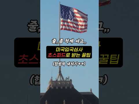 미국 입국 시 빠르고 효율적인 공항 통과 방법
