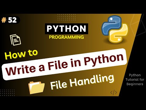 How To Write Files In Python File Handling In Python Using With Python Tutorial Part 52